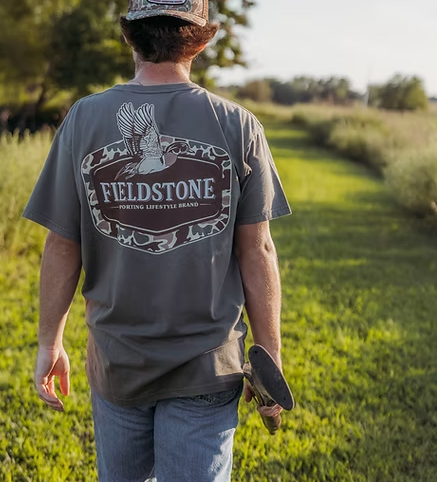 SS Camo Wood Duck Tee - Moss