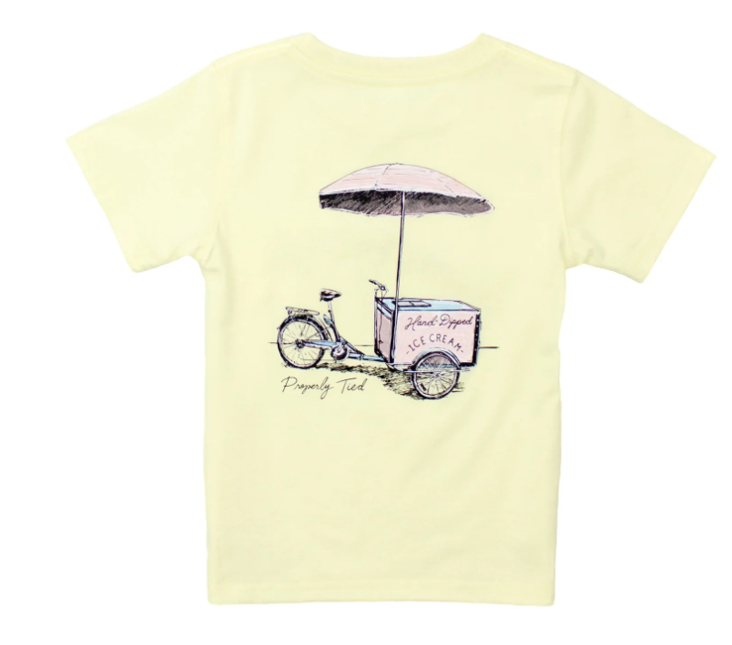 Girls Ice Cream Cart SS Light Yellow