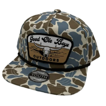 Youth GOB Cattle Skull Patch - Blue Old School