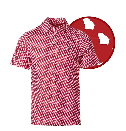 UGA State Pride Polo - Red/White