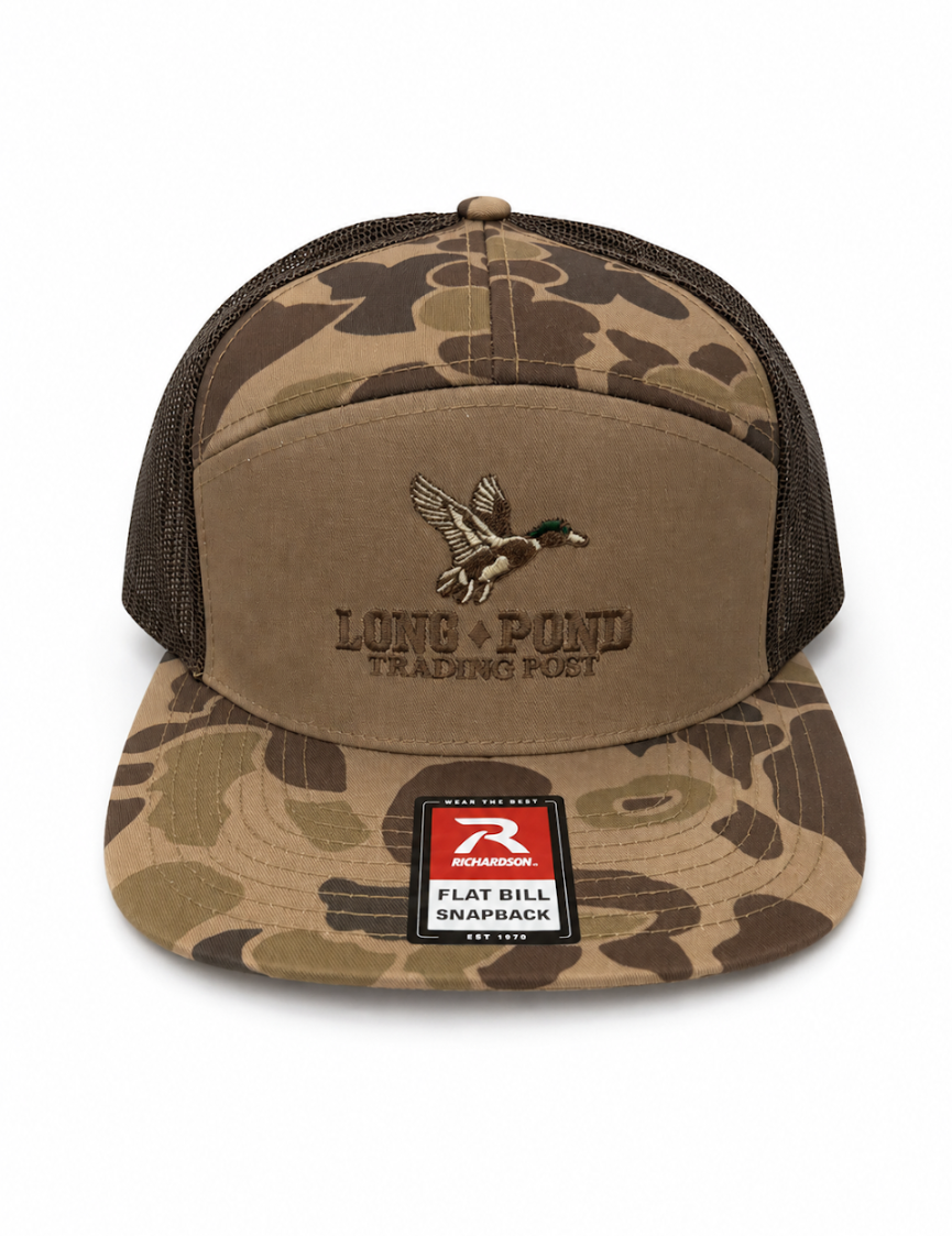 Long Pond 7 Panel Hat - Brown Camo
