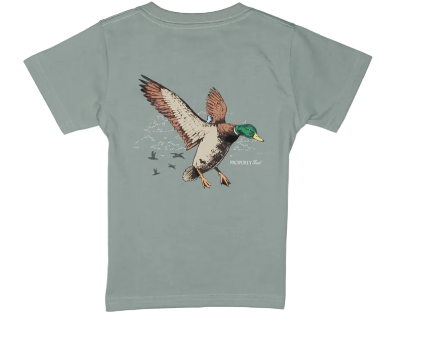Boys Mallard Flight SS Tee - Fog