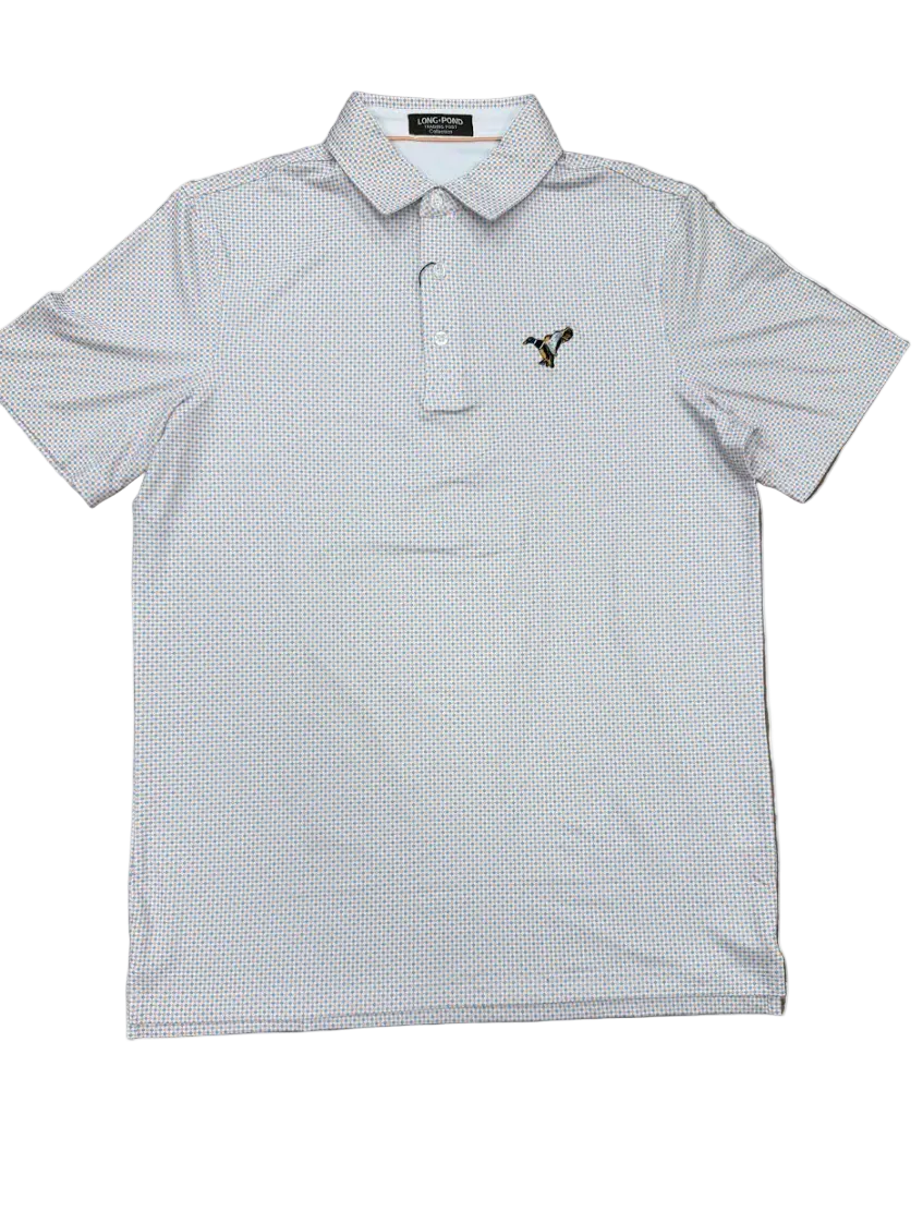 LP Mallard Polo - White/Sunset/Lt Blue