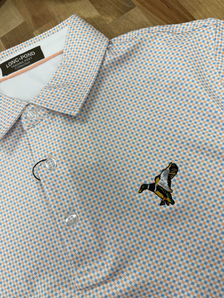 LP Mallard Polo - White/Sunset/Lt Blue