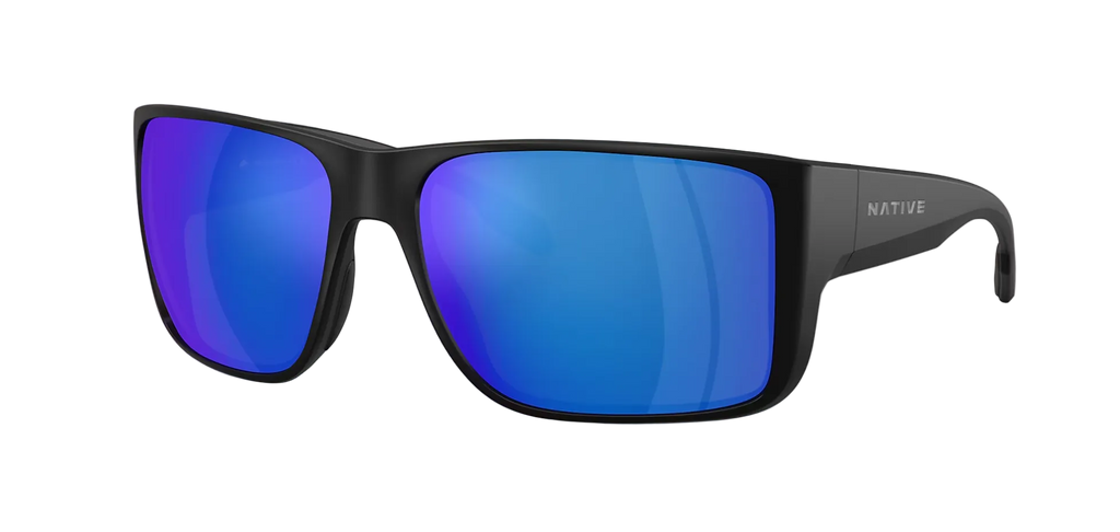 Badlands XL Matte Black w/ Blue Reflex Polarized