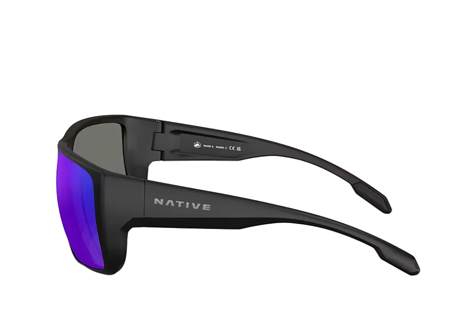 Badlands XL Matte Black w/ Blue Reflex Polarized