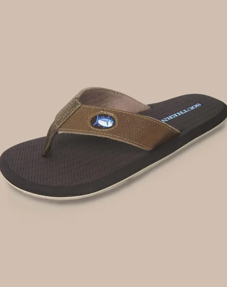 Men's Flip Flops Tumbled Leather