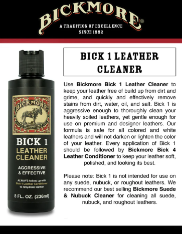 Bick 1 Leather Cleaner - 8oz
