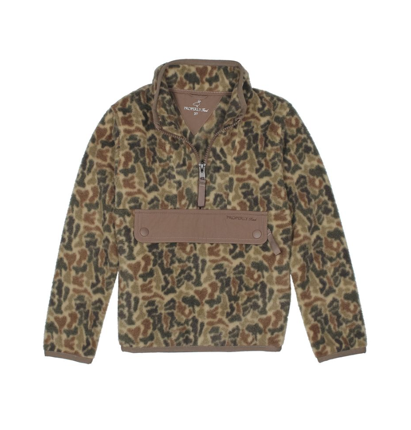 Boys Wallaby Pullover -Vintage Camo