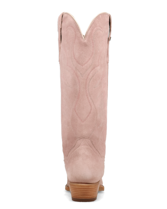 Neon Prairie Suede Leather Boot - Light Pink