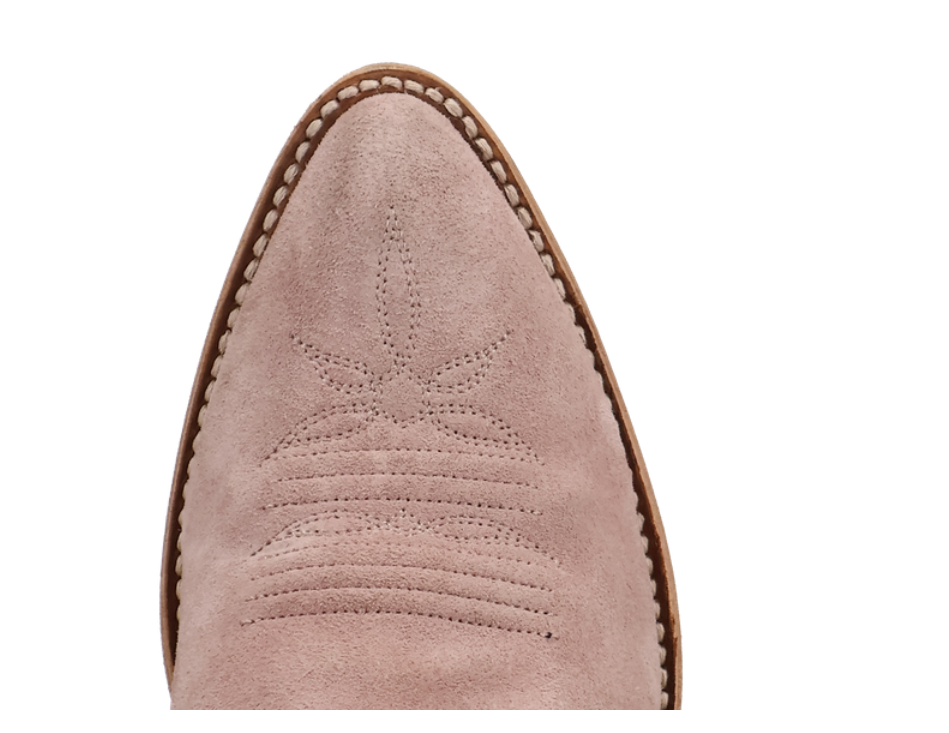 Neon Prairie Suede Leather Boot - Light Pink