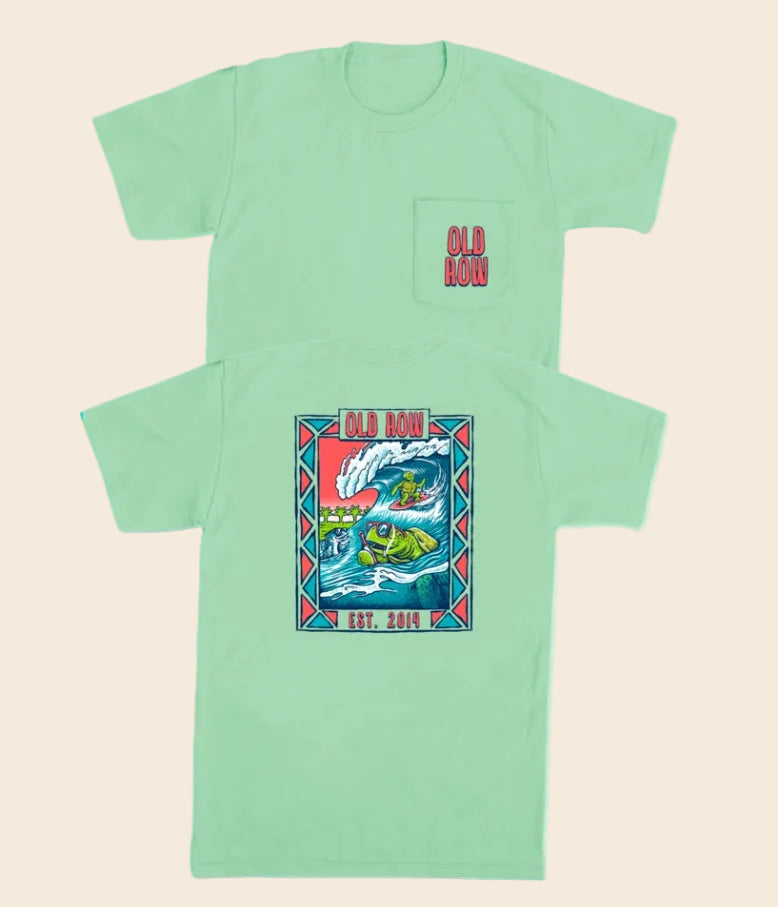 Surfin' Turtles Pocket Tee - Island Reef