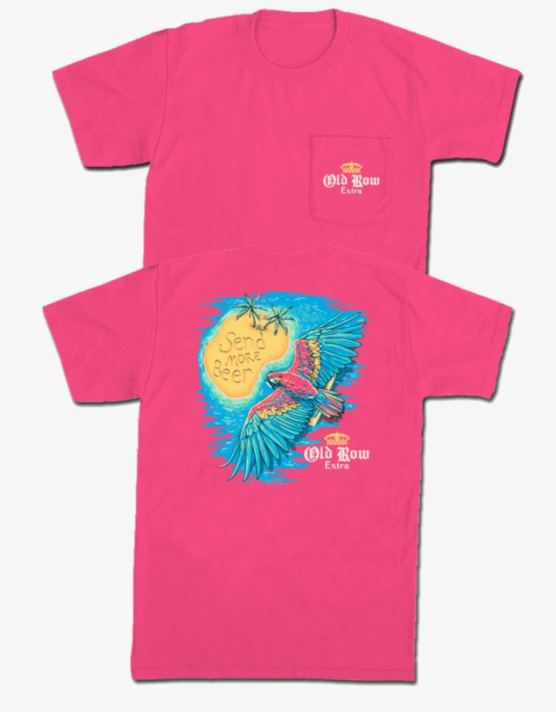 Send More Beer Pocket Tee - Crunchberry