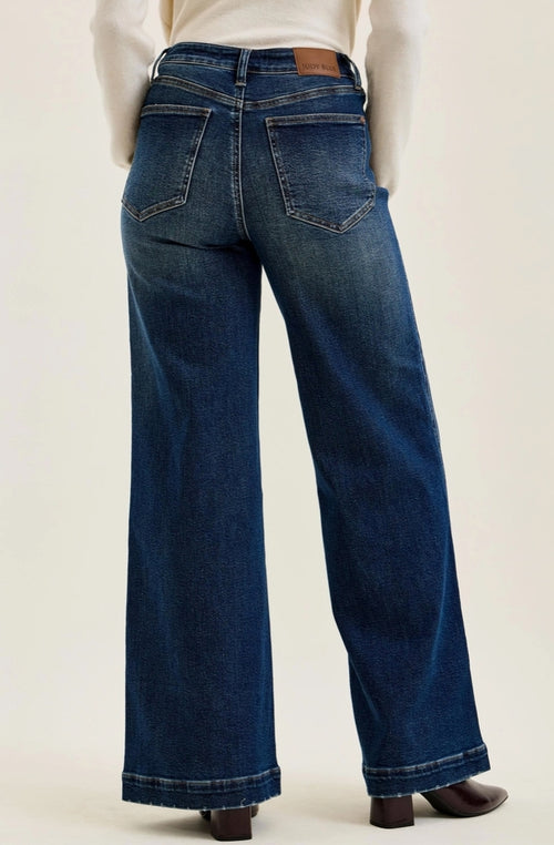 High Waist Retro Wide - Indigo