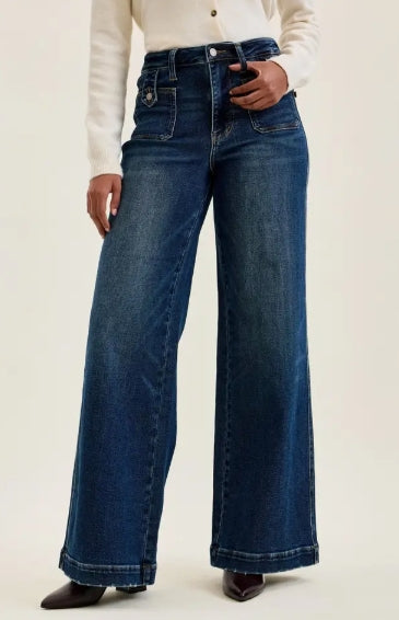 High Waist Retro Wide - Indigo