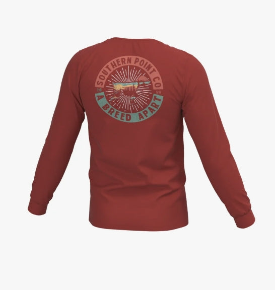Youth Vintage Patch LS Tee - Chili