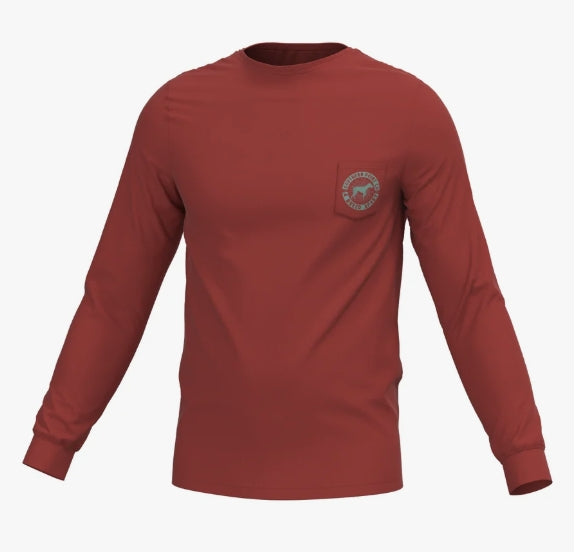 Youth Vintage Patch LS Tee - Chili