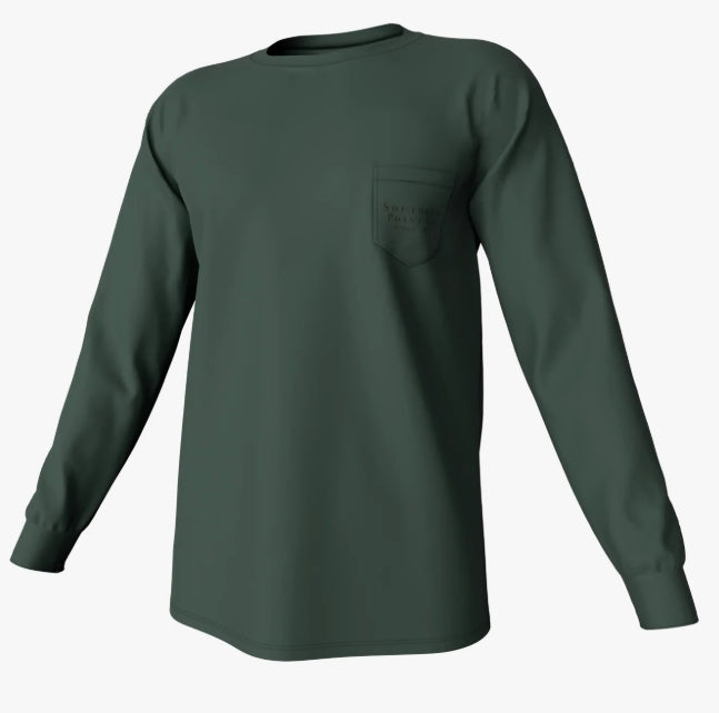 Youth Greyton Detail LS Tee - Green
