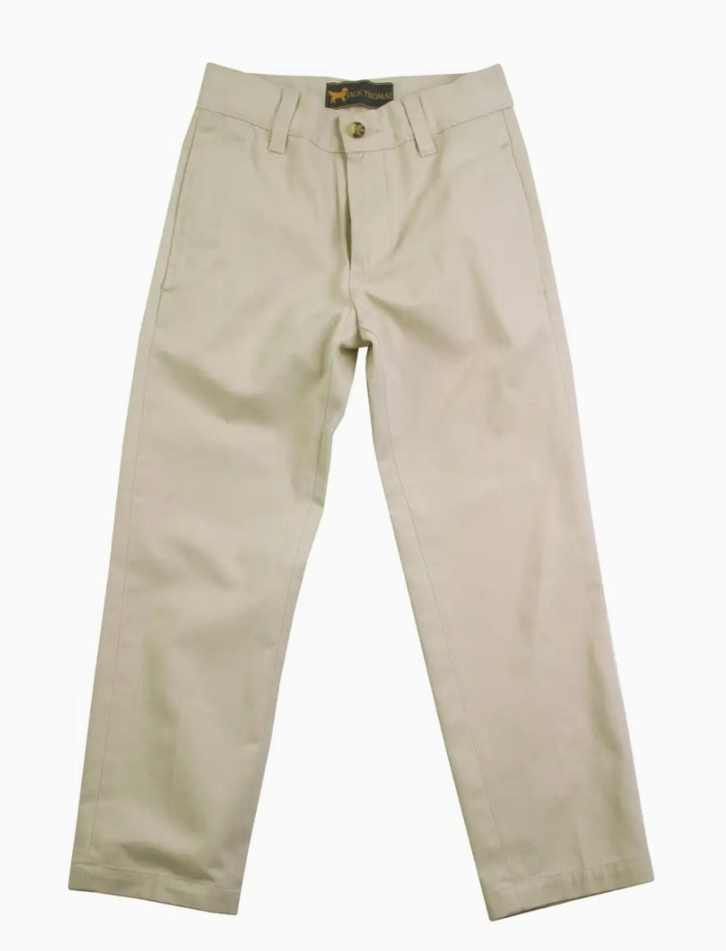 Youth Flat Front Pant - Sand