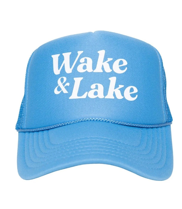 Wake and Lake Foam Trucker Hat - Cobalt Blue