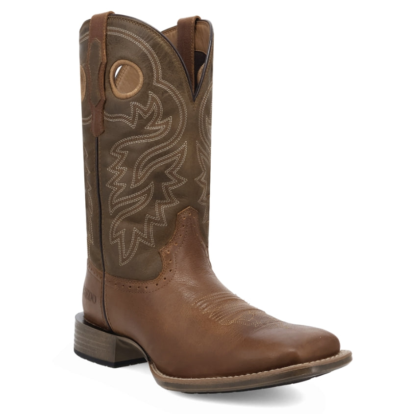 Atkins Western Boot - Brown/Olive