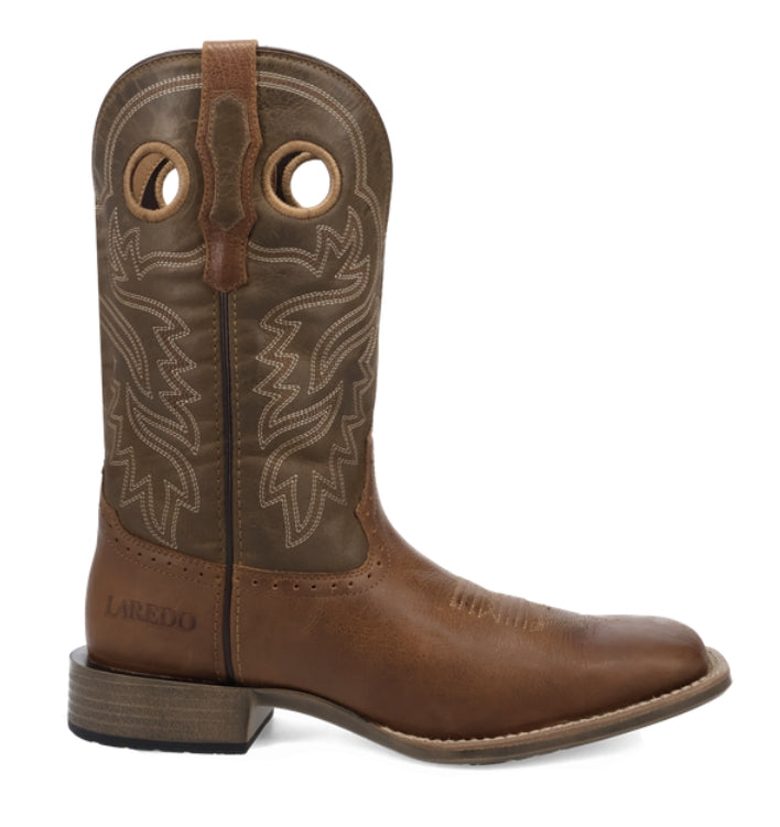 Atkins Western Boot - Brown/Olive