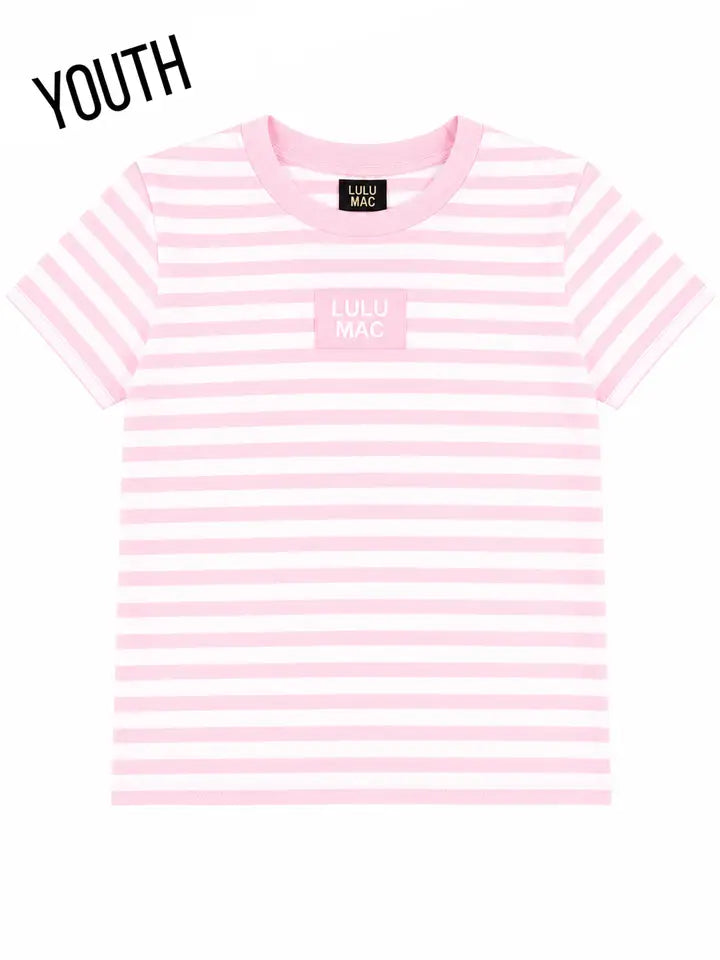 Kids Stripe Babydoll Top - Light Pink