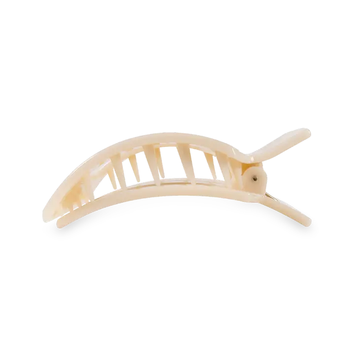 Medium Square Flat Hair Clip - Almond Beige