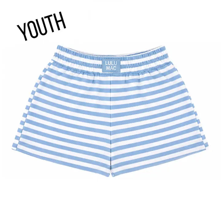 Kids Stripe Monotone Short - Light Blue