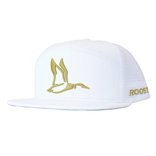 Youth Roost 7 Panel Duck Hat - White/Gold