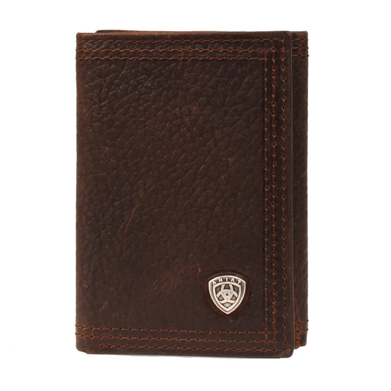 Rowdy Brown Trifold Shield Wallet