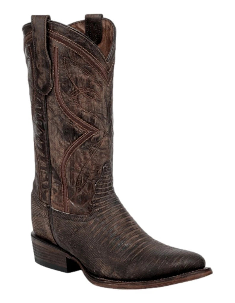 Teju Lizard Western Boot - Tobacco